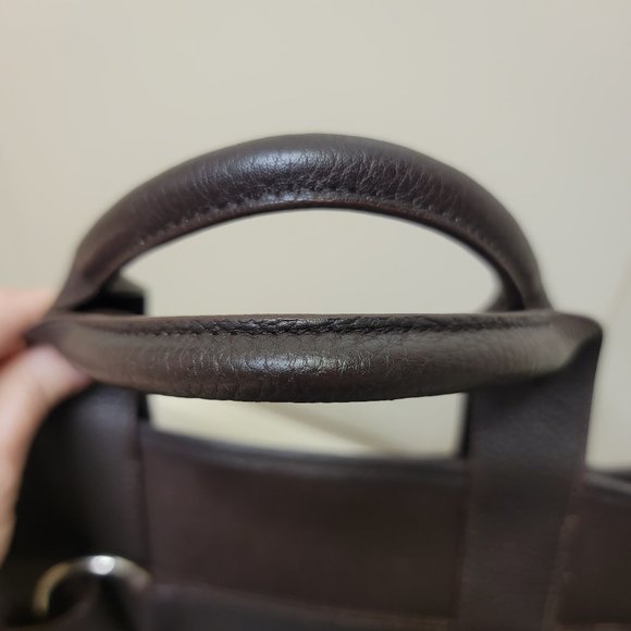 Hermes Petite Saint-Tule PM BROWN Tote Bag Canvas Leather K Engraved - Picture 13 of 16